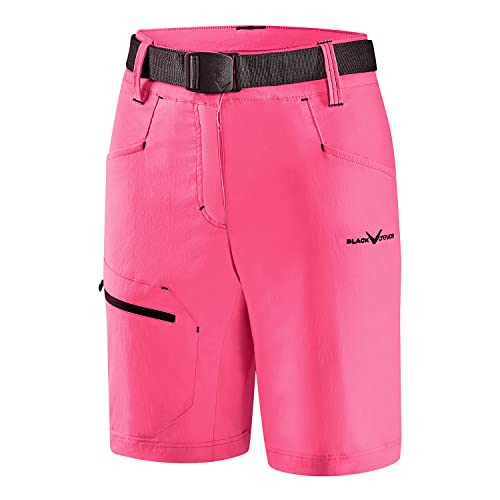 Black Crevice Damen Trekking Shorts, pink/Steel Blue, 38 von Black Crevice