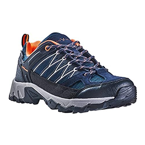 Black Crevice Damen Trekkingschuhe, Wasserdicht, Low, blau/orange, 42 von Black Crevice