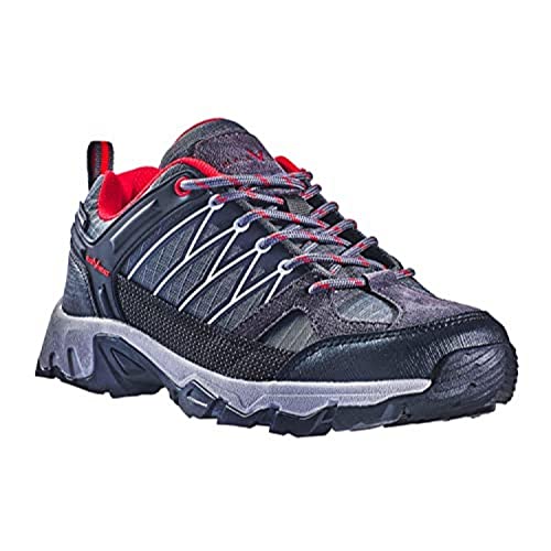 Black Crevice Damen Trekkingschuhe, Wasserdicht, Low, schwarz/rot, 37 von Black Crevice