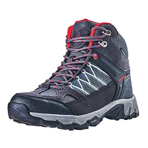 Black Crevice Damen Trekkingschuhe High, Wasserdicht, schwarz/rot, 36 von Black Crevice