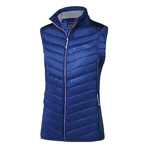 Black Crevice Damen ärmellose Weste, blau, 42 von Black Crevice