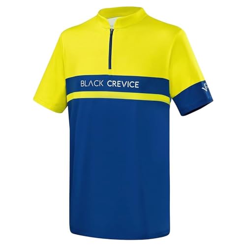 Black Crevice Herren Fahrrad Shirt, Navy/Yellow, M von Black Crevice