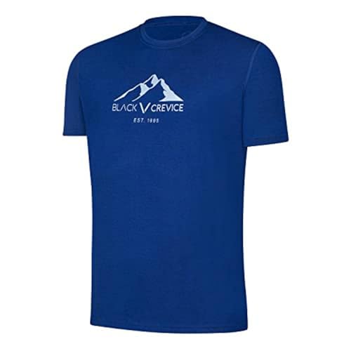 Black Crevice Herren Merino T-Shirt,Steel Blue, M von Black Crevice