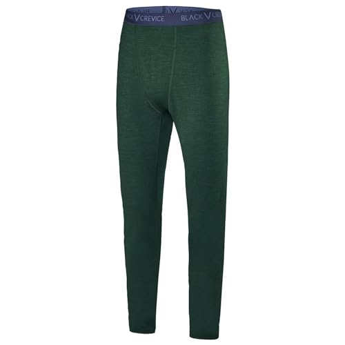 Black Crevice Herren Merino Unterhose, Forest Green/anthrazit, L von Black Crevice