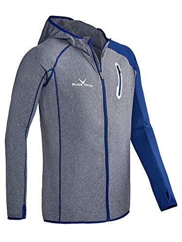 Black Crevice Herren Microfleece Second Layer mit Kapuze, Grey/Steel Blue, L Black Crevice Herren Microfleece Second Layer mit Kapuze, Grey/Steel Blue, L von Black Crevice