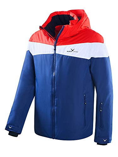 Black Crevice Herren Ski- und Snowboardjacke, rot/weiß/navy, 48 von Black Crevice