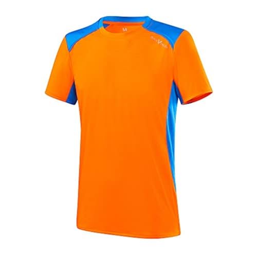 Black Crevice Herren Sport T-Shirt, orange/Blue, S von Black Crevice