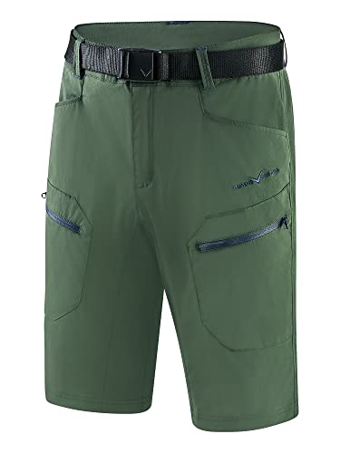 Black Crevice Herren Trekking Shorts, Forest Green/Steel Blue, 3XL von Black Crevice