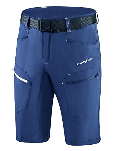 Black Crevice Herren Trekking Shorts, Steel Blue/White, L von Black Crevice