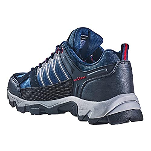 Black Crevice Herren Trekkingschuhe, Wasserdicht, Low, blau/rot, 43 von Black Crevice