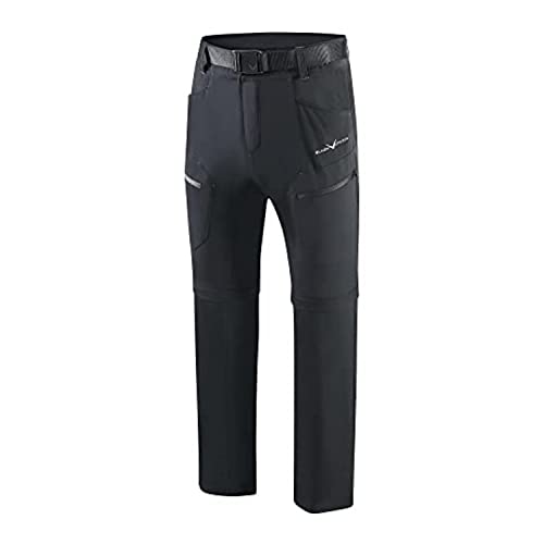 Black Crevice Herren Zip Off Leg Trekkinghose, Black/Anthracite, L von Black Crevice