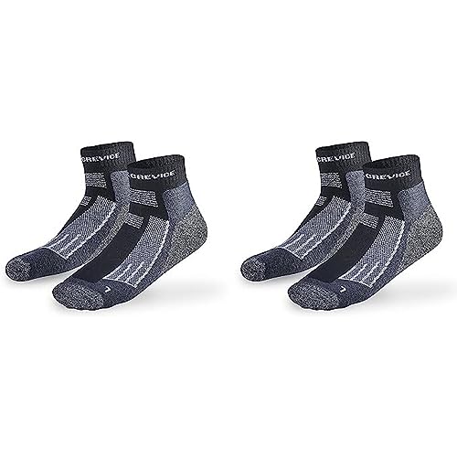 Black Crevice Merino Outdoorsocken kurz, 2 Paar, black/white, 39-42 von Black Crevice