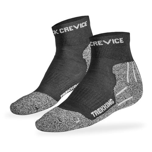 Black Crevice Trekkingsocken kurz, 3 Paar, grey, 35-38 von Black Crevice