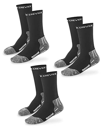 Black Crevice Trekkingsocken lang, 3 Paar, black/white, 35-38 von Black Crevice