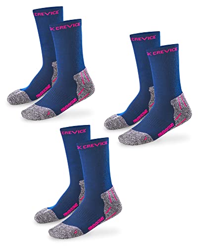 Black Crevice Trekkingsocken lang, 3 Paar, navy/fuxia, 35-38 von Black Crevice