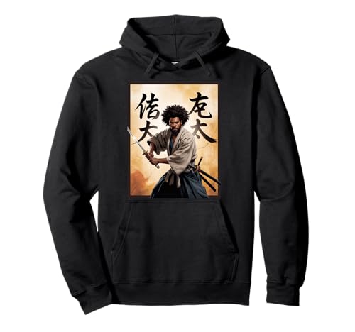 Afro Samurai Krieger mit Katana kühne kraftvolle Kunst Frauen Männer Pullover Hoodie Afro Samurai Krieger mit Katana kühne kraftvolle Kunst Frauen Männer Pullover Hoodie von Black Culture Fighter Japan History Anime African