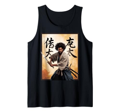 Afro Samurai Krieger mit Katana kühne kraftvolle Kunst Frauen Männer Tank Top Afro Samurai Krieger mit Katana kühne kraftvolle Kunst Frauen Männer Tank Top von Black Culture Fighter Japan History Anime African