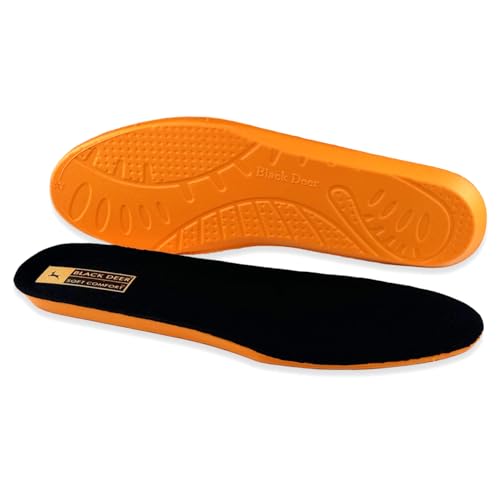 Black Deer Komfort-Einlegesohlen für Damen und Herren, Sport-Einlegesohlen, Schuheinlagen für den Alltag und Arbeitsstiefel, Fußschmerzen (42) von Black Deer