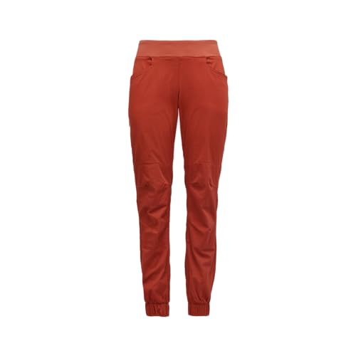 BLACK DIAMOND Notion SP Damen-Hose, Jogger-Stil, Kletter- und Aktivhose, Burnt Sienna, Größe L, Orange/Abendrot im Zickzackmuster (Sunset Chevron) von Black Diamond