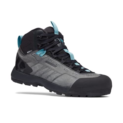 Black Diamond Damen Mission Leather Mid WP Schuhe, Steel Grey-Costal Blue, US 7.5 von Black Diamond