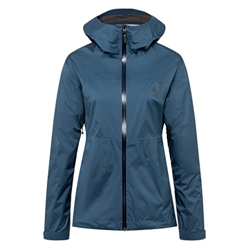 Black Diamond W Stormline Stretch Rain Shell Blau - Funktionelle atmungsaktive Damen Regenjacke, Größe L - Farbe Ink Blu von Black Diamond