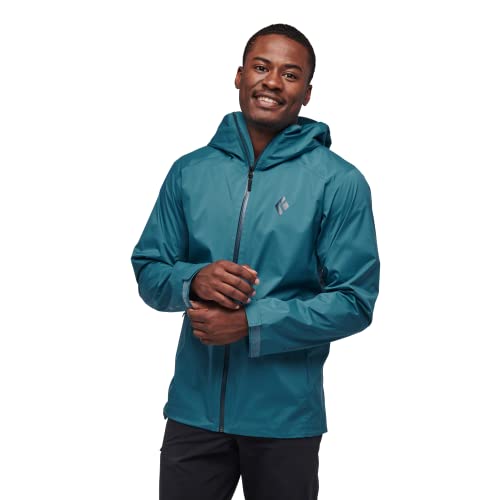 Black Diamond M Stormline Stretch Rain Shell Blau - Funktionelle atmungsaktive Herren Regenjacke, Größe M - Farbe Creek von Black Diamond