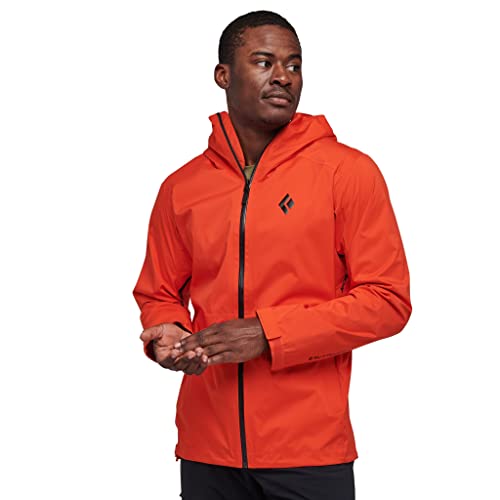 Black Diamond M Stormline Stretch Rain Shell Orange-Rot - Funktionelle atmungsaktive Herren Regenjacke, Größe L - Farbe, (APCDT08001LRG1) von Black Diamond