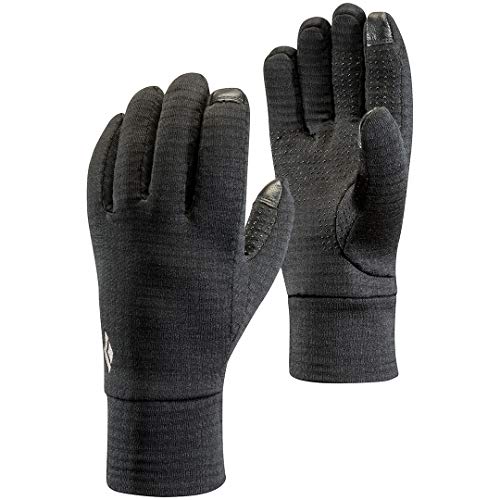 Black Diamond Midweight Gridtech Handschuhe / Touchscreen-geeignete, leichte Fleecehandschuhe - viel Wärme, wenig Gewicht & sicherer Halt / Unisex, Black, Größe: L von Black Diamond