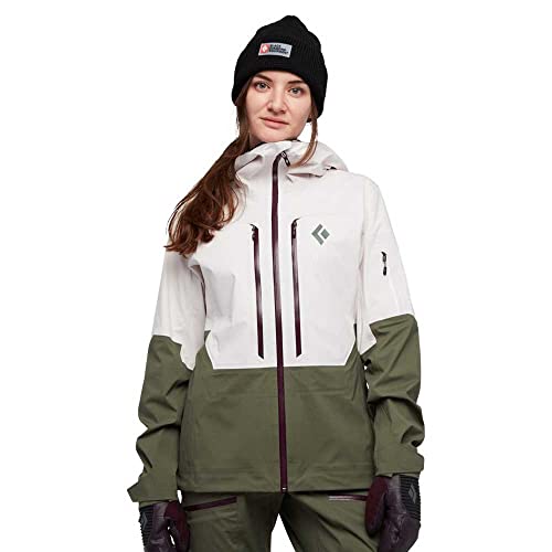 Black Diamond W Recon Lt Stretch Shell Colorblock-Pink-Weiß - Wasserdichte leichte Damen Freeride Skijacke, Größe L - Fa von BLACK DIAMOND