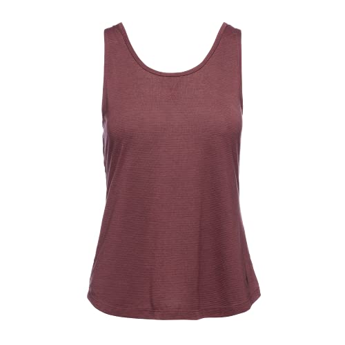 Black Diamond W Splitter Tank Gestreift-Rot - Atmungsaktives schnelltrocknendes Damen Tanktop, Größe S - Farbe Cherrywoo von Black Diamond