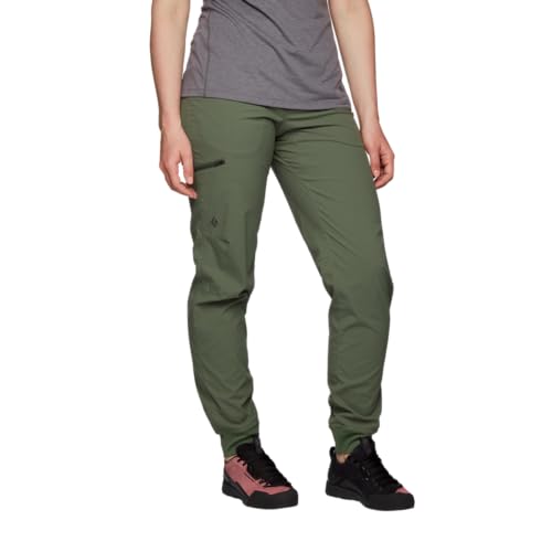 Black Diamond W Technician Jogger Pants Oliv - Komfortable strapazierfähige Damen Kletterhose, Größe S - Farbe Tundra von Black Diamond