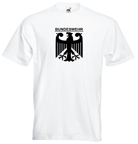 Black Dragon - T-Shirt für Herren - Weiss - Bundeswehr mit Adler - L - witziges Funshirt - lustige Motive - Unisex Baumwollshirt - hochwertiger Aufdruck Black Dragon - T-Shirt für Herren - Weiss - Bundeswehr mit Adler - L - witziges Funshirt - lustige Motive - Unisex Baumwollshirt - hochwertiger Aufdruck von Black Dragon