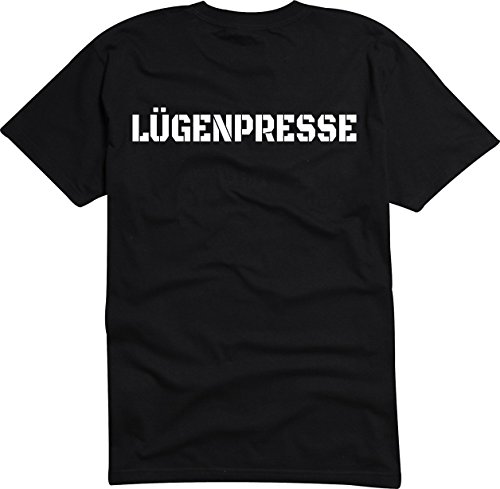 Black Dragon - T-Shirt für Herren schwarz - Lügenpresse - XXL - witziges Funshirt - lustige Motive - Unisex Baumwollshirt - hochwertiger Aufdruck - Männershirt mit Print Black Dragon - T-Shirt für Herren schwarz - Lügenpresse - XXL - witziges Funshirt - lustige Motive - Unisex Baumwollshirt - hochwertiger Aufdruck - Männershirt mit Print von Black Dragon