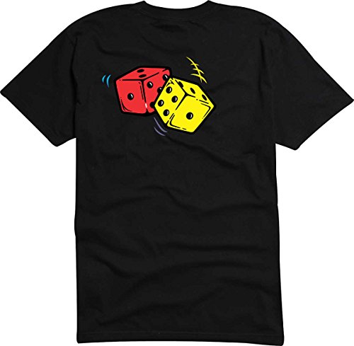 T-Shirt - Herren - weiß - XXL - Glücksspiel Zwei gezinkte Würfel rot gelb - Bedruckt - lustig witzige Motive - Fasching Party Fun Sport T-Shirt - Herren - weiß - XXL - Glücksspiel Zwei gezinkte Würfel rot gelb - Bedruckt - lustig witzige Motive - Fasching Party Fun Sport von Black Dragon