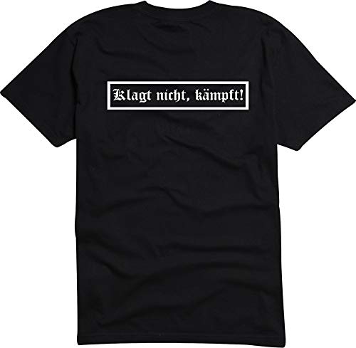 T-Shirt für Herren schwarz - XL - Klagt Nicht, kämpft! - Funshirt für Fussball Deutschland Fight Männer - lustige Motive - Unisex Baumwollshirt - hochwertiger Aufdruck - Männershirt mit Print T-Shirt für Herren schwarz - XL - Klagt Nicht, kämpft! - Funshirt für Fussball Deutschland Fight Männer - lustige Motive - Unisex Baumwollshirt - hochwertiger Aufdruck - Männershirt mit Print von Black Dragon