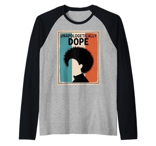 Lustiger Unapologetically Dope Spruch Afro Power Damen Herren Raglan von Black Excellence Bold Woman Vintage Culture Pride