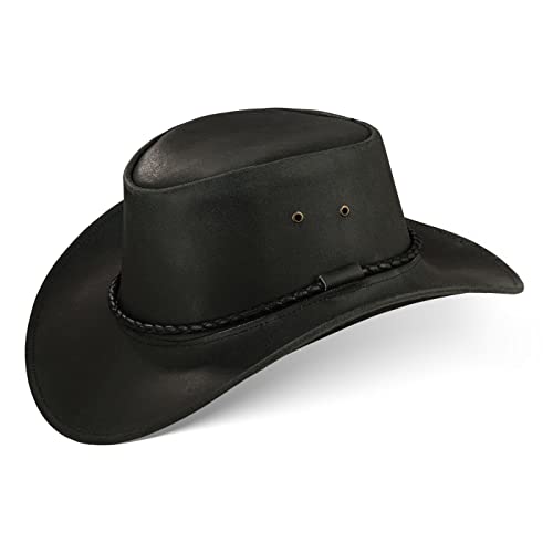 Black Forest Fox Herren Damen Cowboy Hut NEMI in 3 Farben Unisex (Black, L) von Black Forest Fox