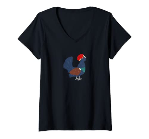 Damen Bollenhut Auerhahn Design für Schwarzwald T-Shirt mit V-Ausschnitt Damen Bollenhut Auerhahn Design für Schwarzwald T-Shirt mit V-Ausschnitt von Black Forest grouse