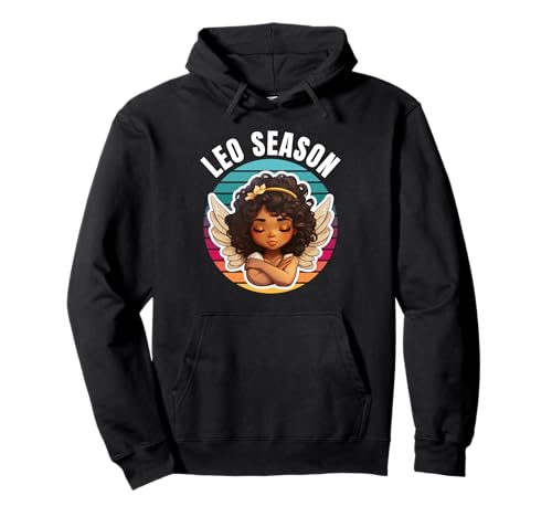 Black Girl Leo Season Sternzeichen Horoskop Monat Melanin 2025 Pullover Hoodie von Black Girl Leo Zodiac Season Horoscope Duron B