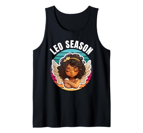 Black Girl Leo Season Sternzeichen Horoskop Monat Melanin 2025 Tank Top von Black Girl Leo Zodiac Season Horoscope Duron B