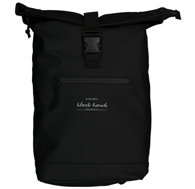Black Hawk - Black Hawk Rollup-Rucksack aus PU mit Laptopfach Schwarz Schwarz von Black Hawk
