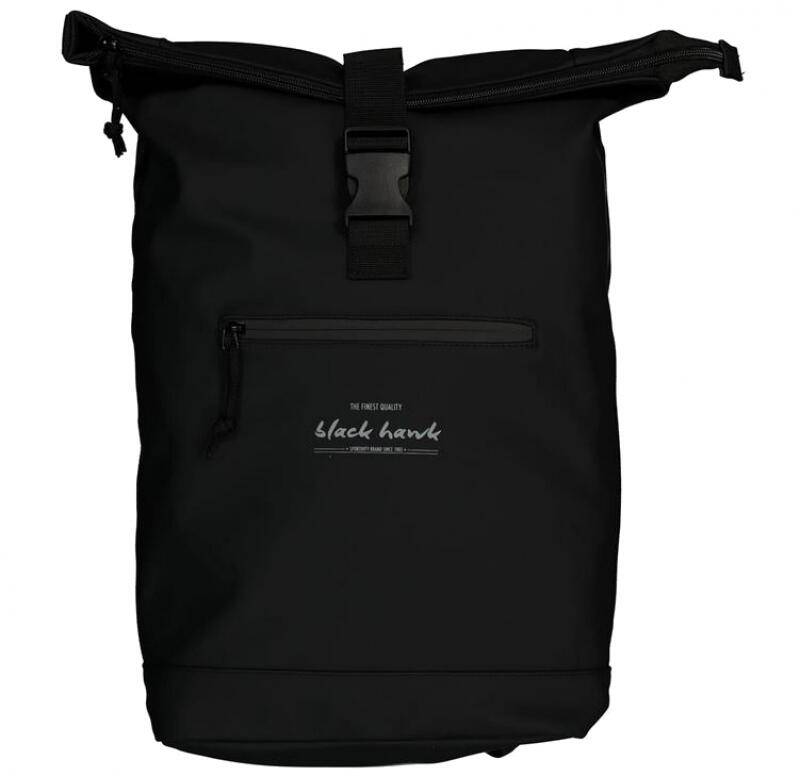 Black Hawk - Black Hawk Rollup-Rucksack aus PU mit Laptopfach Schwarz Schwarz von Black Hawk