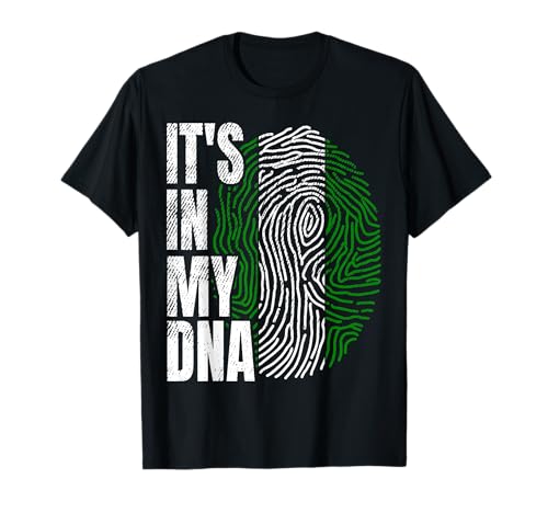 It's in My DNA Nigerian National Flag African Boy Girl Gift T-Shirt von Black History Month Clothes Men Women DNA Store