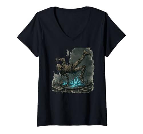 Damen Hemd T-Shirt mit V-Ausschnitt Damen Hemd T-Shirt mit V-Ausschnitt von Black Hoodies for Men Hip Hop Rapper Graphic