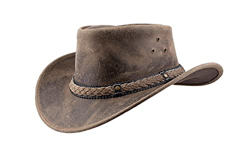 Black Jungle ARAMAC Lederhut Cowboyhut Australienhut Hut Charcoal S von Black Jungle