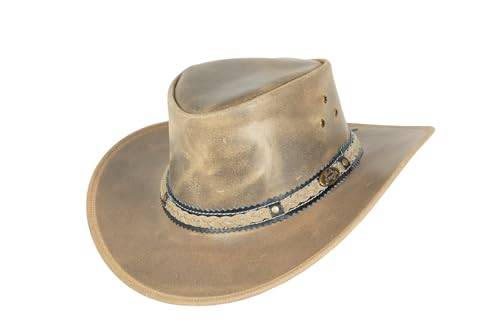 Black Jungle ARAMAC Lederhut Cowboyhut Australienhut Hut Charcoal XXL von Black Jungle