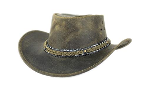 Black Jungle ARAMAC Lederhut Cowboyhut Australienhut Hut Khaki L von Black Jungle