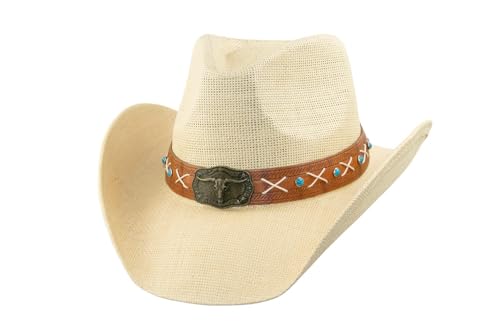 Black Jungle COSMUS Sommerhut Strohhut Outdoorhut Sonnenhut Freizeithut (DE/NL/SE/PL, Alphanumerisch, S, M, Natur) von Black Jungle