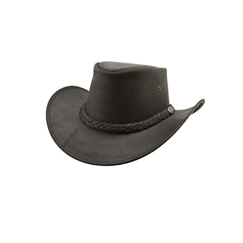 Black Jungle Calgary Lederhut Cowboyhut Australienhut Hut (Schwarz, XL) von Black Jungle