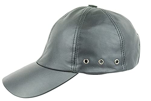 Black Jungle Grafton Lederkappe Biker Kappe Freizeitkappe Baseballkappe (Schwarz, one-Size) von Black Jungle